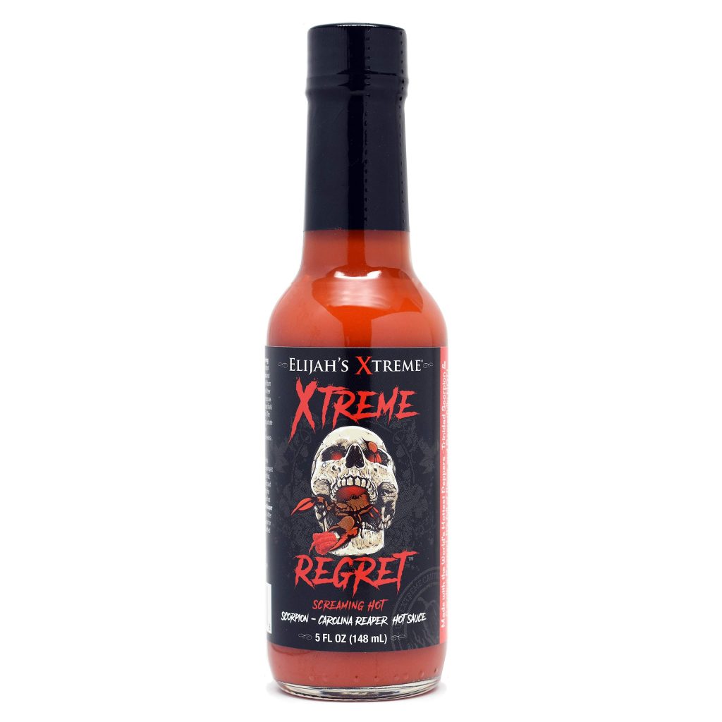Elijah’s Xtreme Regret Hot Sauce Review: Carolina Reaper and Trinidad Scorpion Heat for the Brave