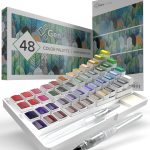 GenCrafts Watercolor Paint Palette 48 Colors with Paper Pad: A Solid Starter Set for Beginners