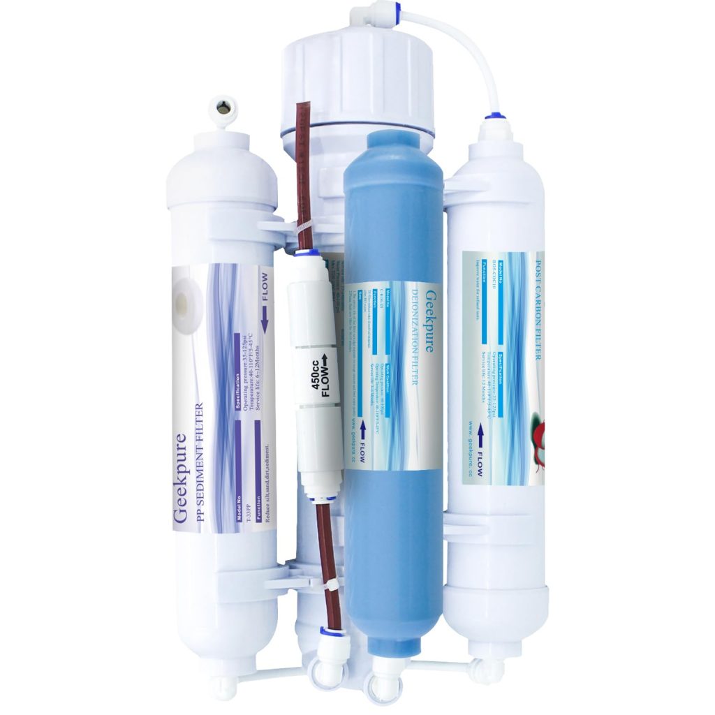 Geekpure 4-Stage Portable RO/DI Water Filter: A Compact System for Low-TDS Needs
