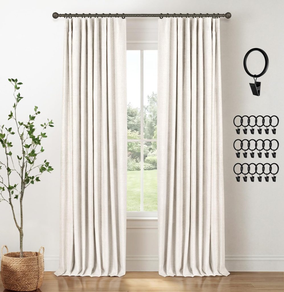 INOVADAY 100% Blackout Curtains 108 Inch Long: A Balanced Look at Linen-Style Drapes for Bedrooms