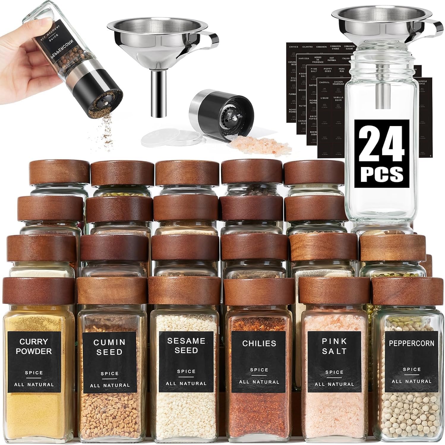 5 Reasons Why 24pc Glass Spice Jars Are the Kitchen Organization Hack You Didn’t Know You Needed