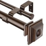 KAMANINA 1-Inch Double Curtain Rods: A Solid Telescoping Option for Large Windows Up to 140 Inches