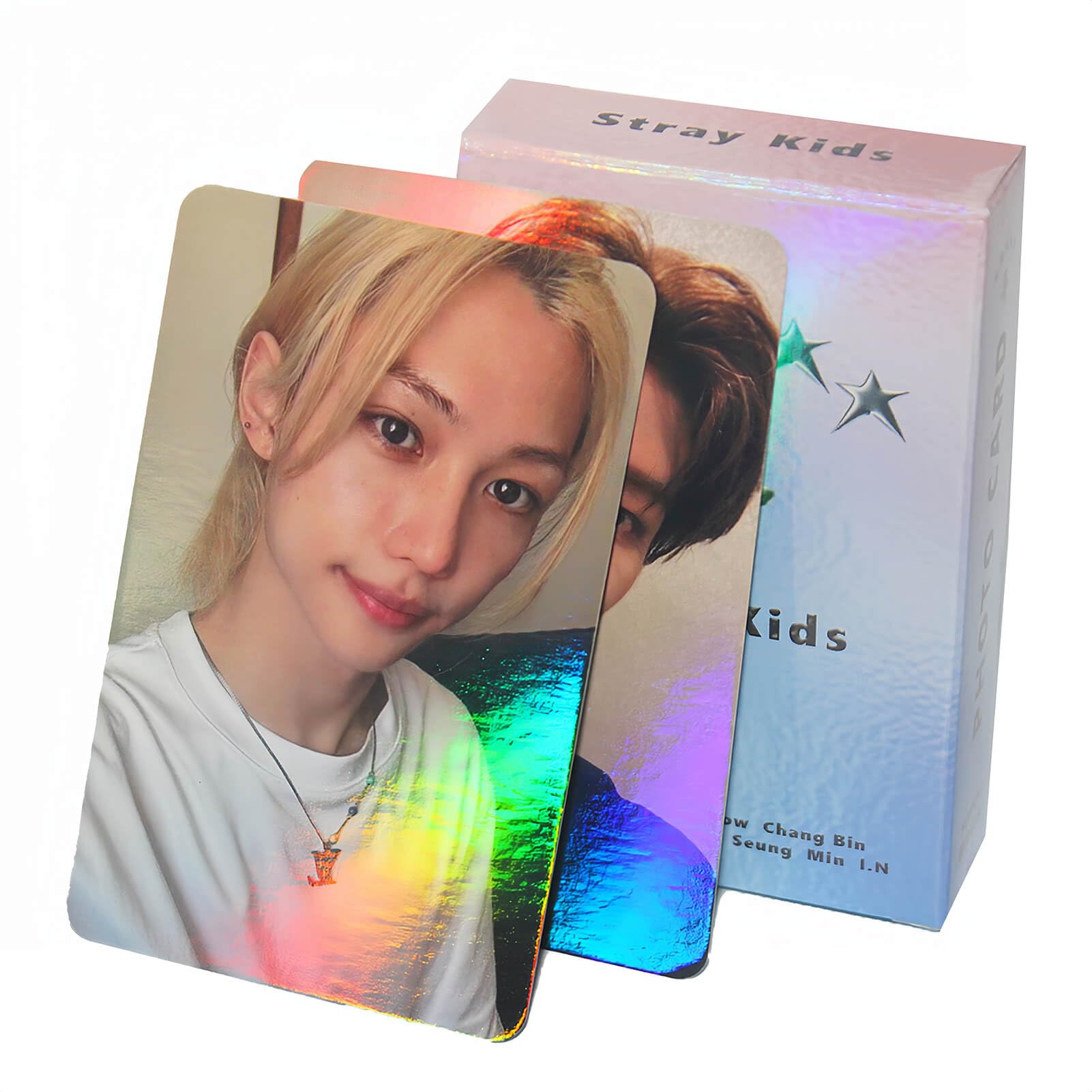 PYAJUU Stray Kids Laser Photocard Set: A Bulk Collection of 50 Cards for Fans