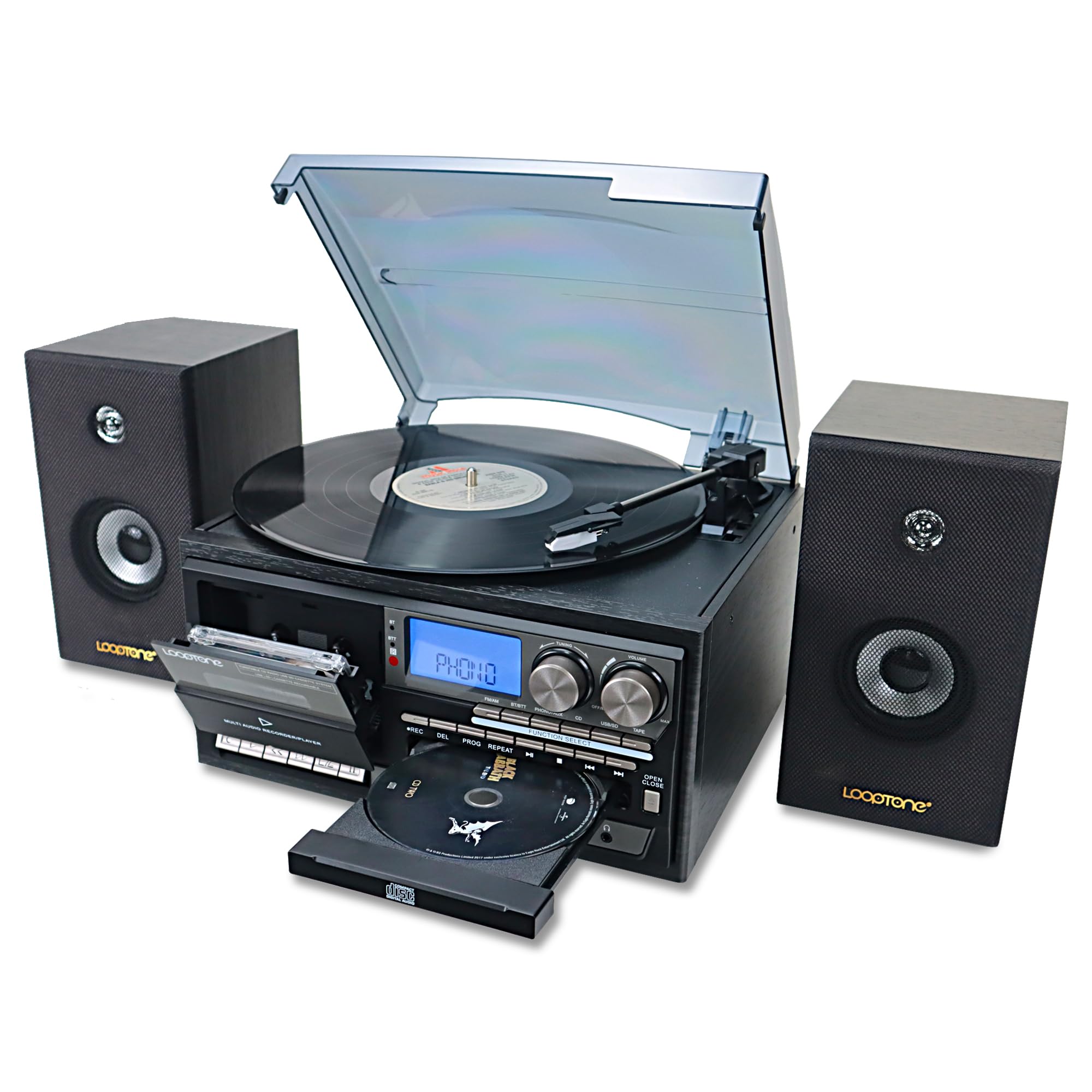 LoopTone Vinyl Record Player with External Speakers: A Versatile but Compromised All-in-One Turntable