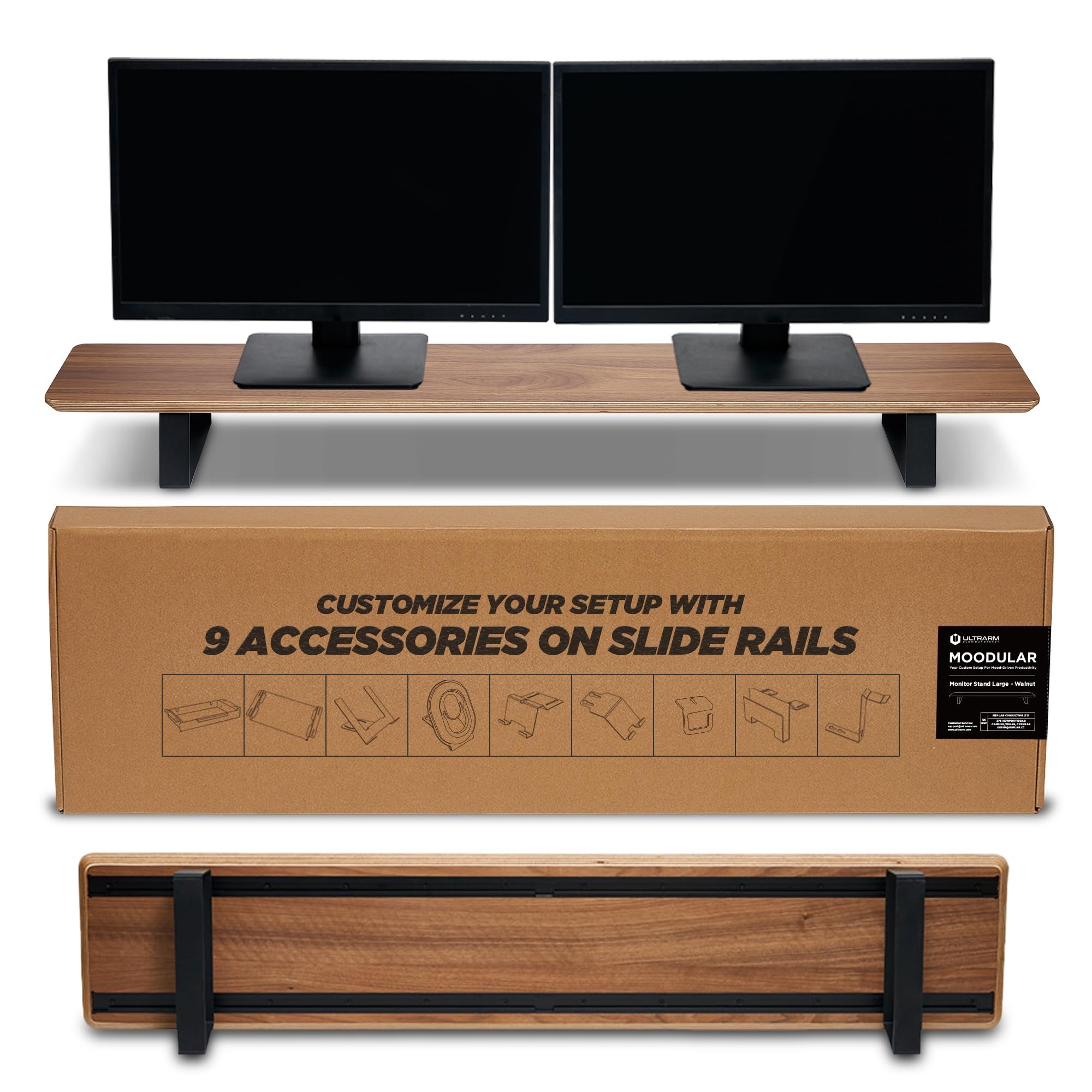 ULTRARM Moodular Wooden Monitor Stand 45.6″: A Large, Customizable Riser That Trades Simplicity for Flexibility