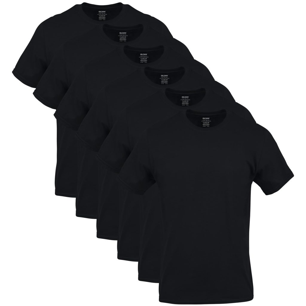 Gildan Men’s Crew T-Shirts (6-Pack, Black, Large): A Practical Look at a Budget Wardrobe Staple