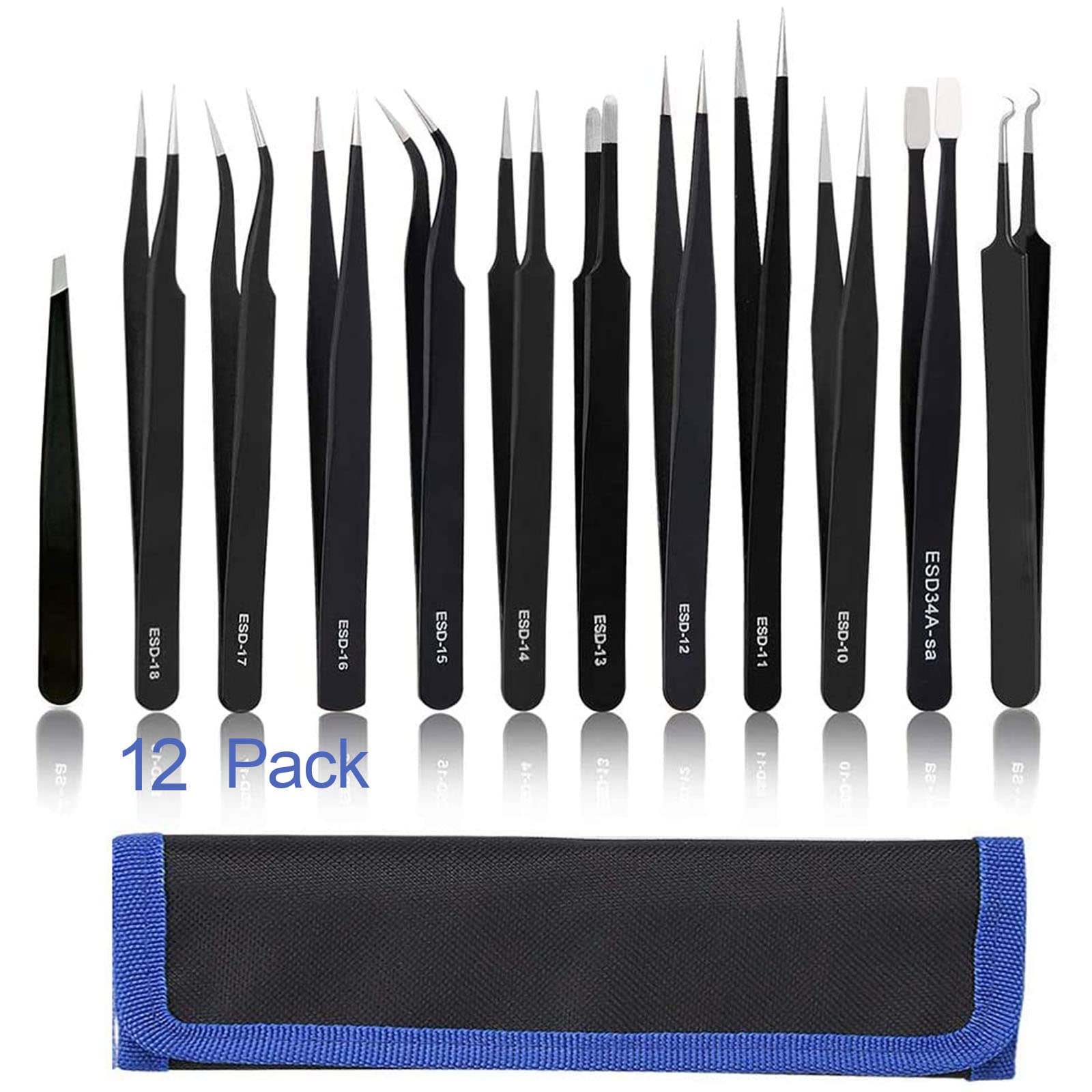 BOENFU 12-Piece Precision Tweezers Set: A Practical Kit for Electronics and Craft Work