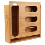 LOPASA Baggie Organizer for Drawer: A Bamboo Storage Box for Ziplock Bags in the Kitchen