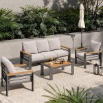 Aoxun 5-Piece Aluminum Patio Sectional with Coffee Table: A Practical Look at This Grey Outdoor Set