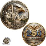 USA 250th Anniversary Coin 1776-2026: A 3D Patriotic Collectible for Independence Day and History Buffs